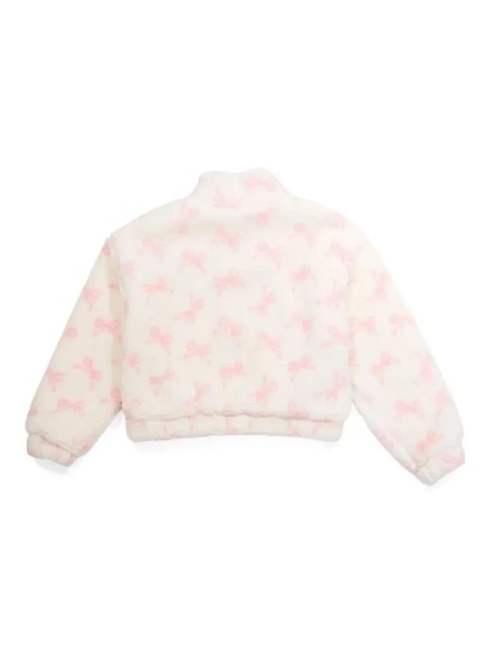 Nordstrom Birch & Stone Pink and White Bow Sherpa Jacket